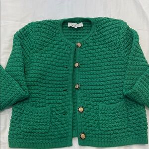 ba&sh Emerald Textured Cardigan